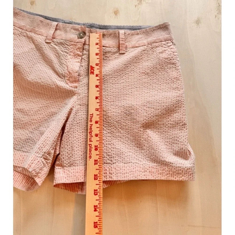 SOUTHERN TIDE Shorts Women Size 6 Light Pink Seersucker 4